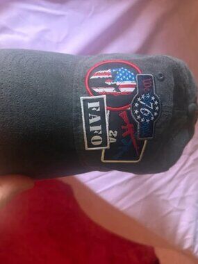 Grunt Style Gray Snapback Cap FAFO Patriotic Patches Adjustable